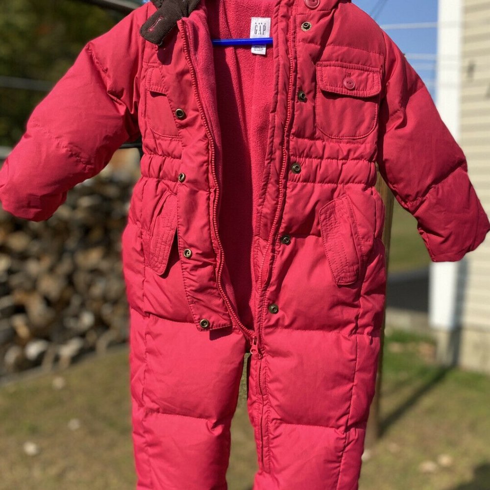 Baby Gap 12-18 months Girl Down Filled Snowsuit - Picture 1 of 10